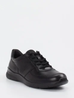 Ecco – Komfort-Sneaker aus Kalbleder schwarz