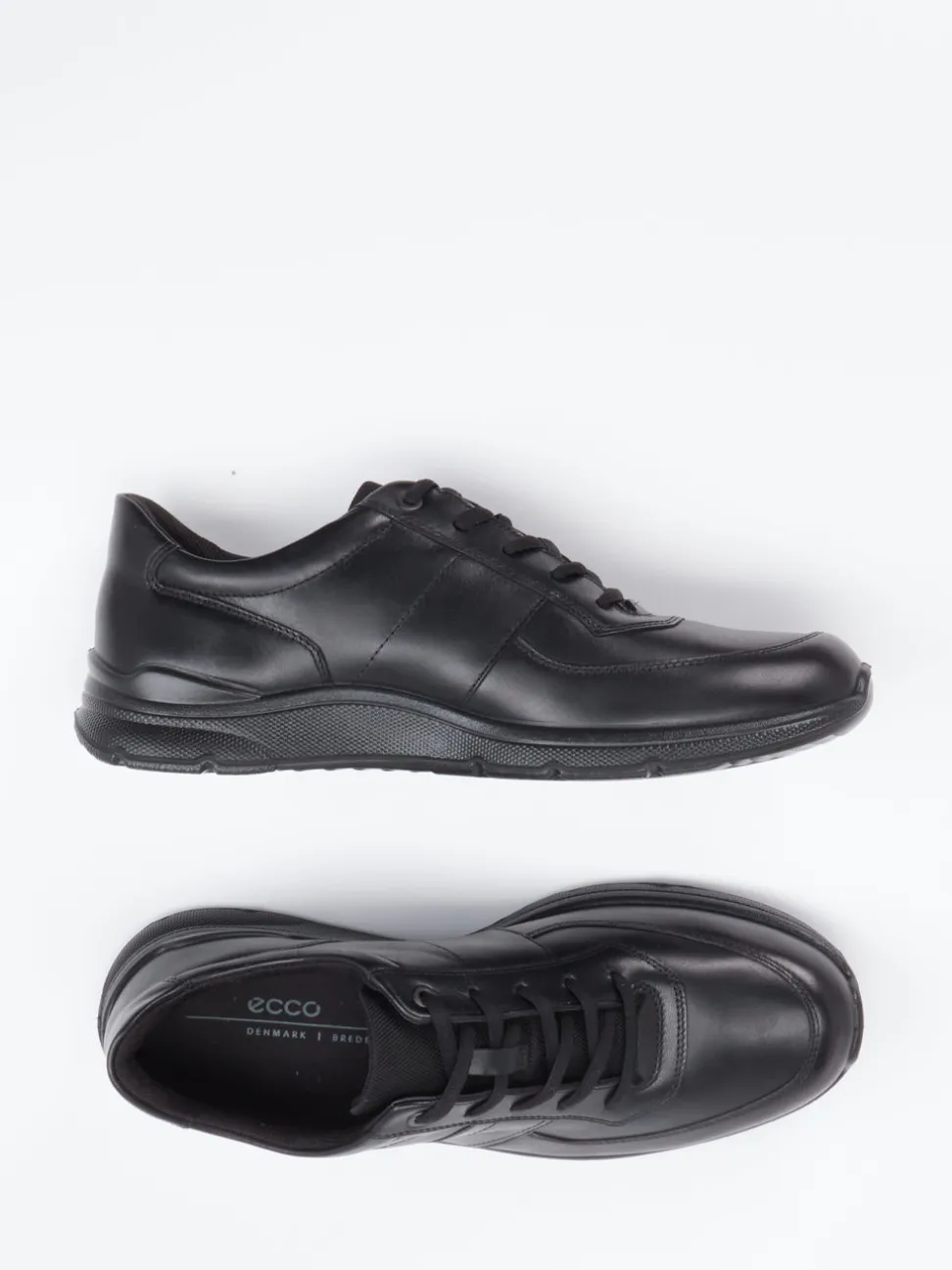 Ecco – Komfort-Sneaker aus Kalbleder schwarz