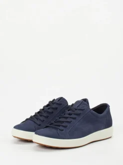 Ecco – Low-Top Sneaker aus Kalbleder dunkelblau