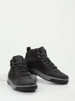 Ecco – Outdoor-Boots aus Nubukleder und Mesh Schwarz