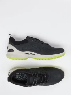 Ecco – Outdoor-Sneaker aus Leder schwarz