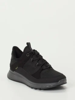 Ecco – Outdoor-Sneaker aus Mesh und Synthetik Schwarz