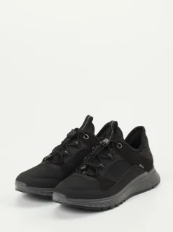 Ecco – Outdoor-Sneaker aus Mesh und Synthetik Schwarz