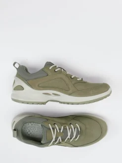 Ecco – Outdoor-Sneaker aus Nubukleder olivgrün