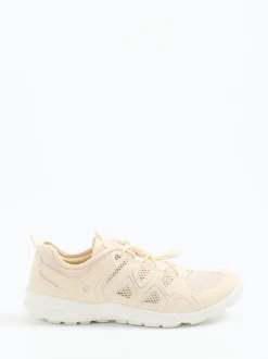 Ecco – Outdoor-Sneaker aus Mesh und Synthetik beige