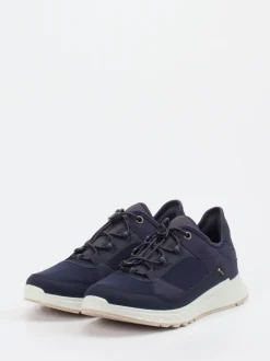Ecco – Outdoor-Sneaker aus Mesh und Synthetik Dunkelblau