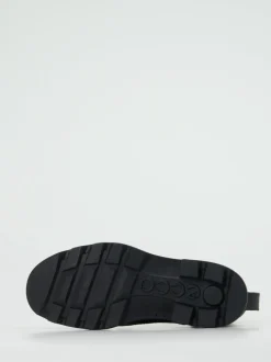 Ecco – Schnürboots aus Fettleder schwarz