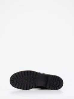 Ecco – Schnürboots aus Fettleder in Schwarz