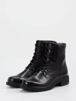 Ecco – Schnürboots aus Kalbleder Schwarz