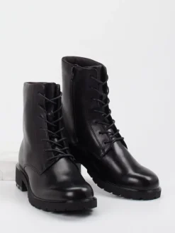Ecco – Schnürboots aus Kalbleder Schwarz
