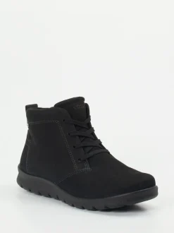 Ecco – Schnürboots aus Nubukleder Schwarz