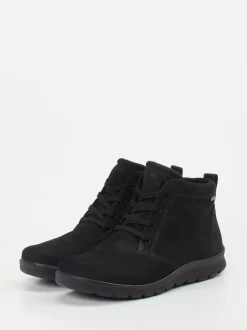 Ecco – Schnürboots aus Nubukleder Schwarz