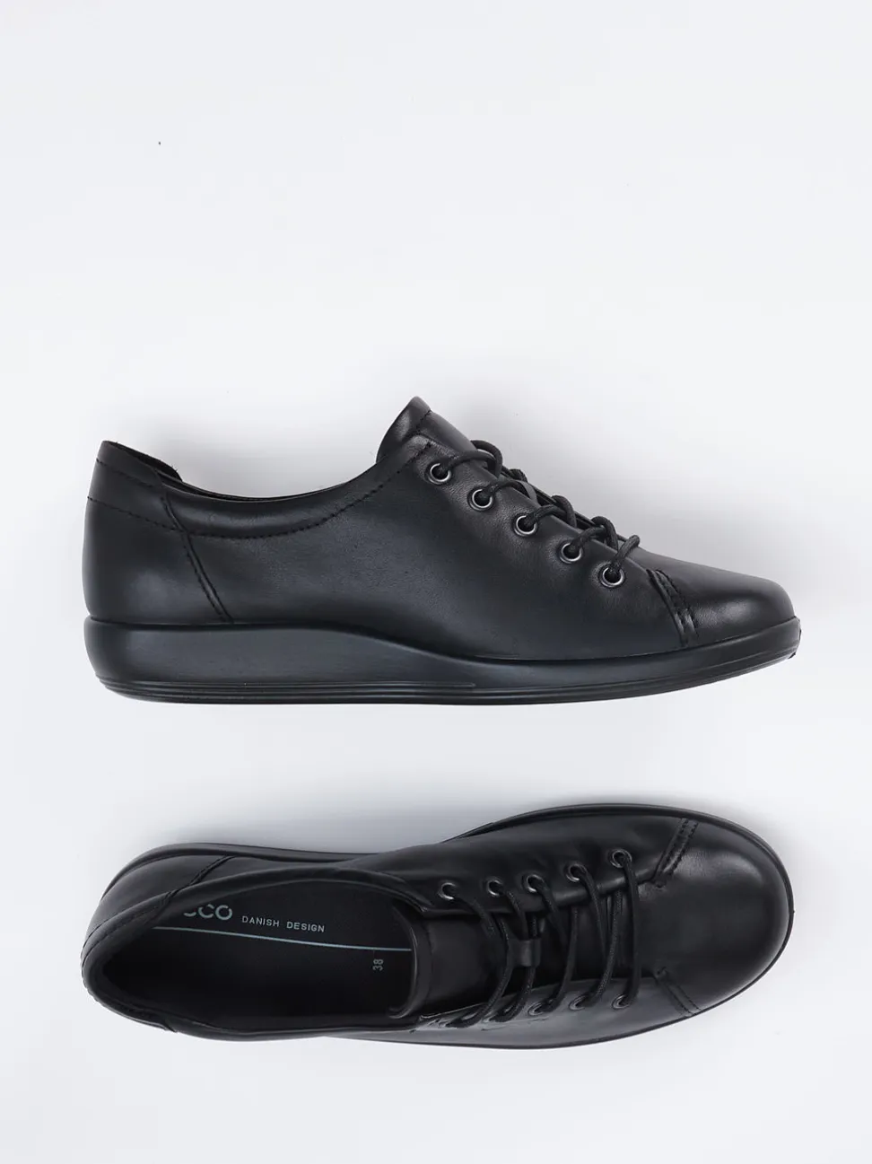 Ecco – Schnürschuh aus Kalbleder schwarz