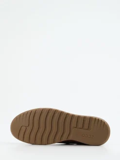 Ecco – Sneaker aus Glattleder in Braun