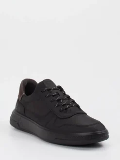 Ecco – Sneaker aus Kalbleder in Schwarz