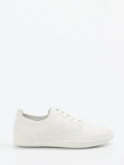 Ecco – Sneaker aus Kalbleder in Elfenbeinweiß