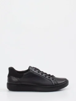 Ecco – Sneaker aus Kalbleder in Schwarz