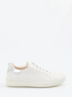 Ecco – Sneaker aus Kalbleder in Offwhite