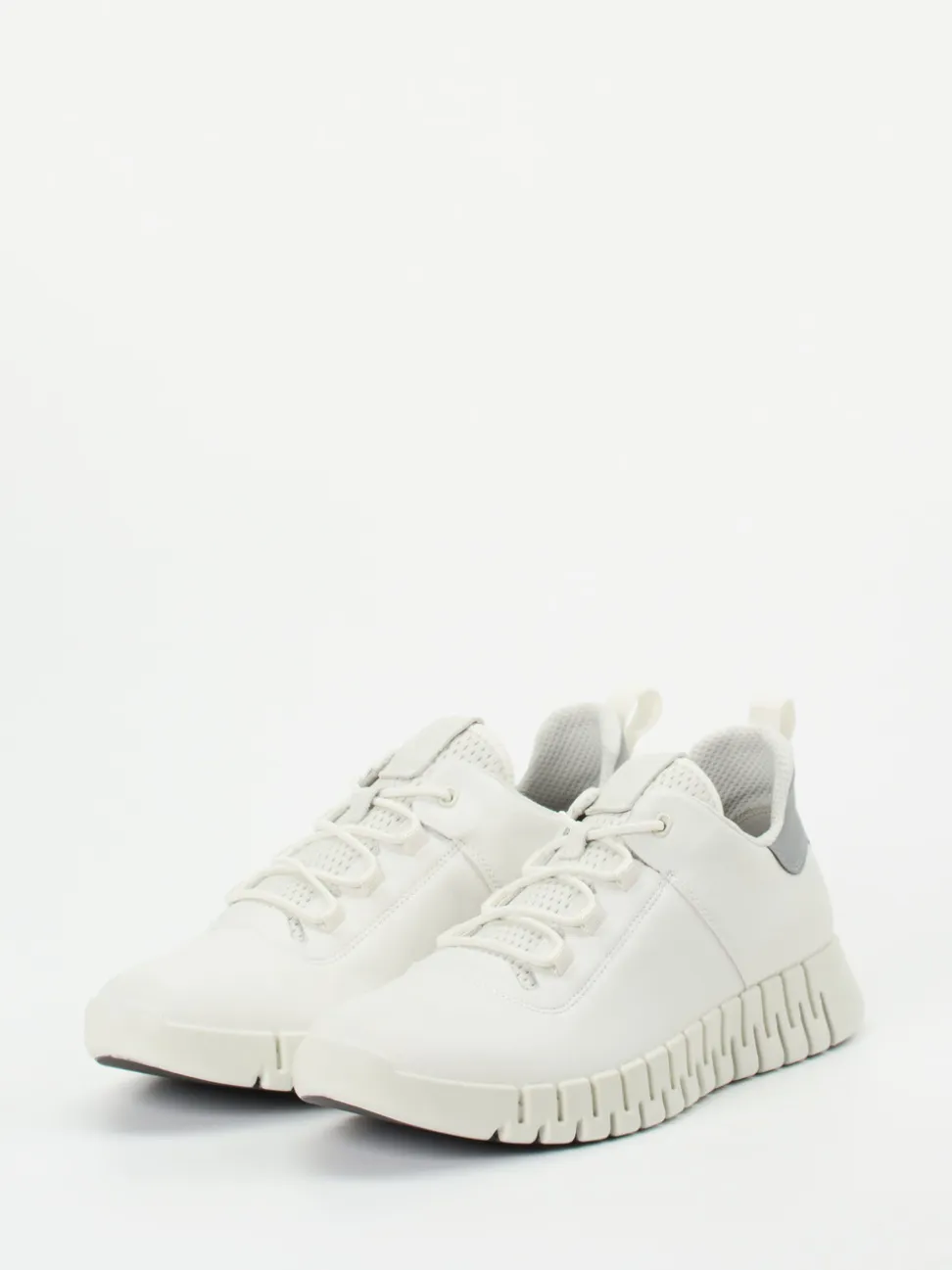 Ecco – Sneaker aus Kalbleder in Offwhite