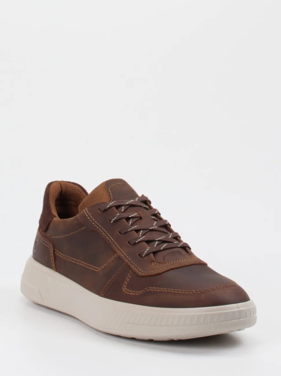 Ecco – Sneaker aus Kalbleder in Dunkelbraun