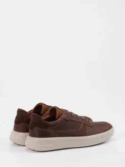 Ecco – Sneaker aus Kalbleder in Dunkelbraun