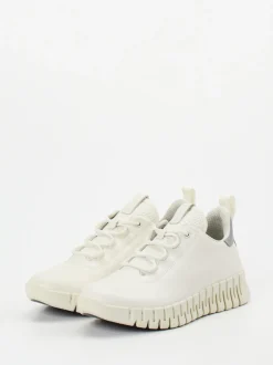 Ecco – Sneaker aus Kalbleder in Offwhite