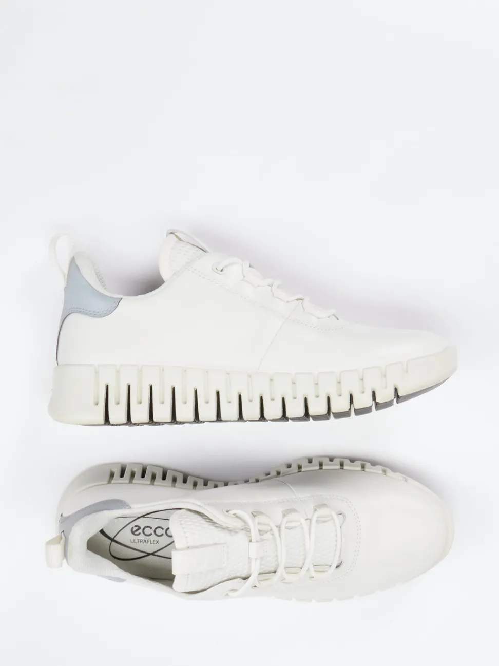Ecco – Sneaker aus Kalbleder in Offwhite