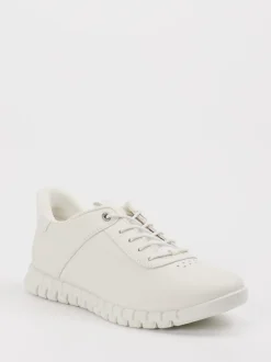 Ecco – Sneaker aus Kalbleder in Offwhite