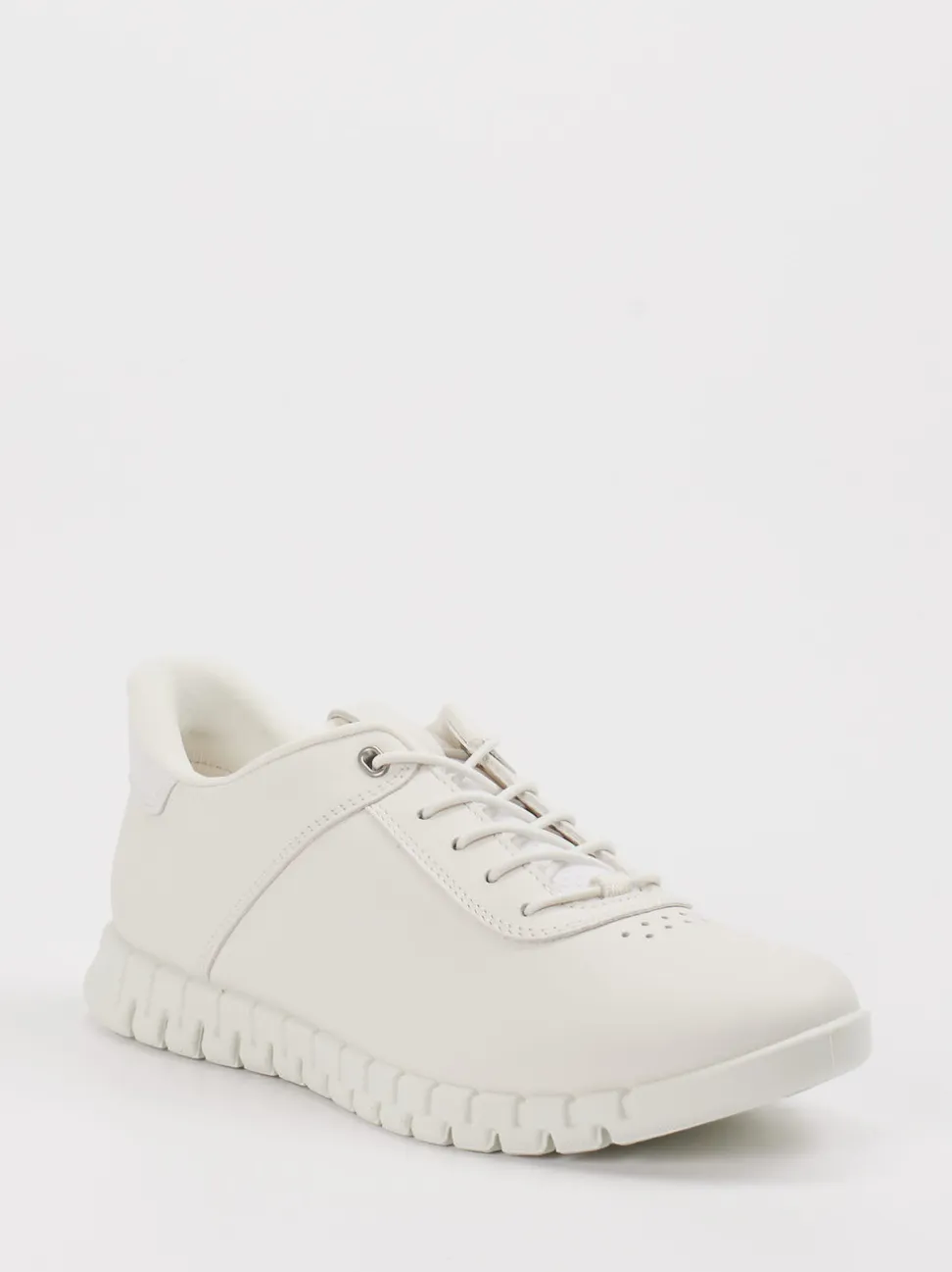 Ecco – Sneaker aus Kalbleder in Offwhite