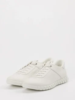 Ecco – Sneaker aus Kalbleder in Offwhite