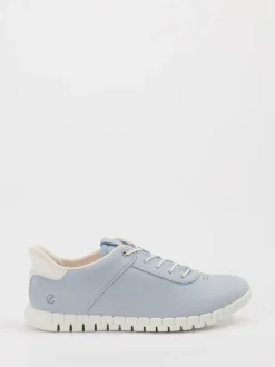 Ecco – Sneaker aus Nubukleder Pastellblau