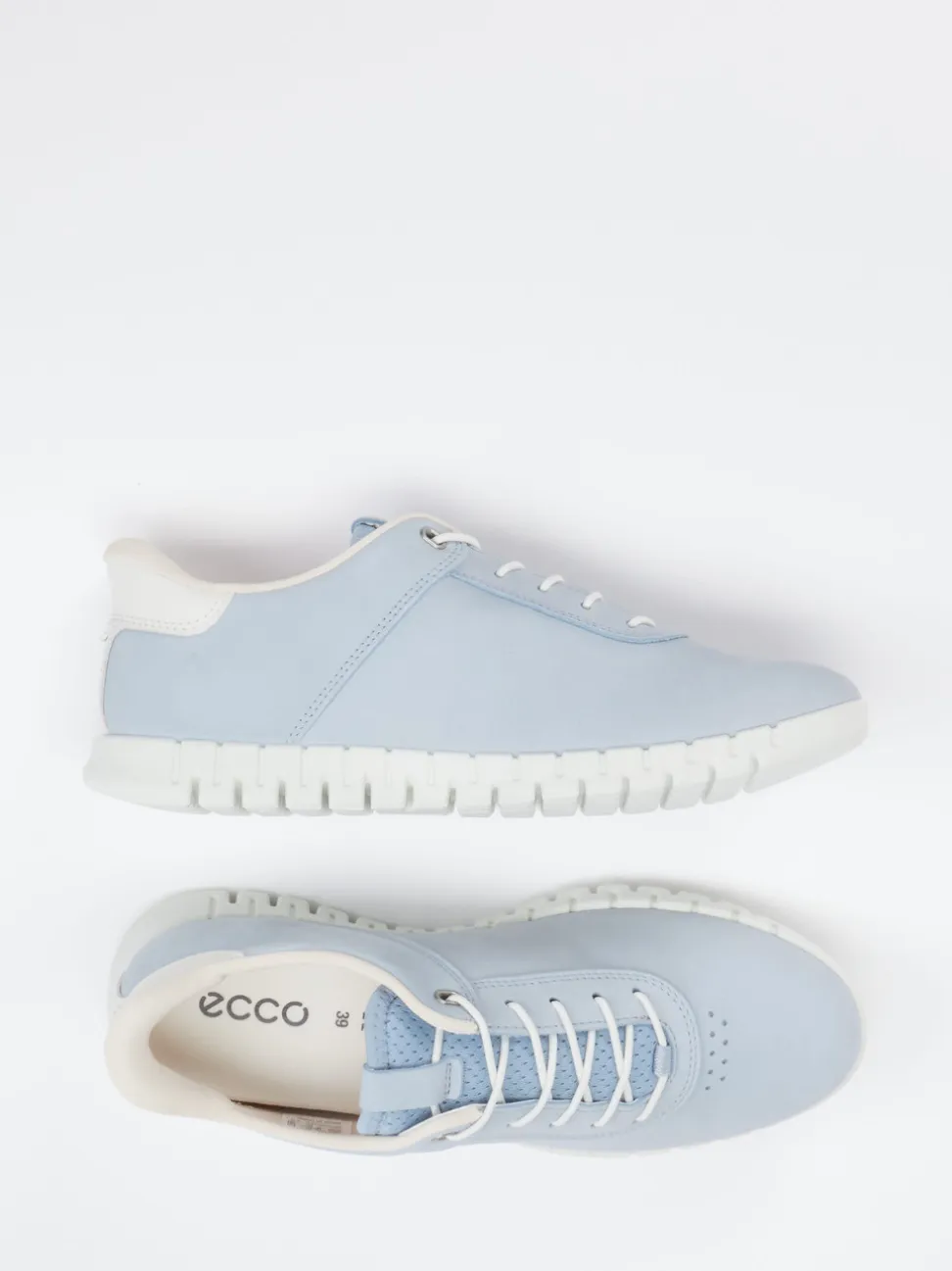 Ecco – Sneaker aus Nubukleder Pastellblau