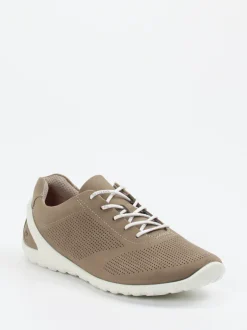 Ecco – Sneaker aus Nubukleder in Taupe