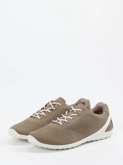 Ecco – Sneaker aus Nubukleder in Taupe