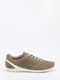 Ecco – Sneaker aus Nubukleder in Taupe