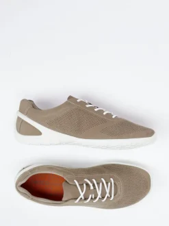 Ecco – Sneaker aus Nubukleder in Taupe