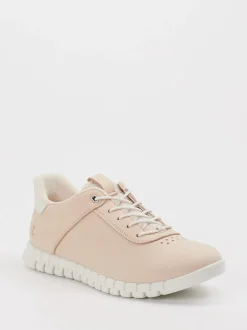 Ecco – Sneaker aus Nubukleder in Cremerosa