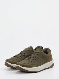 Ecco – Sneaker aus Nubukleder in Olivgrün