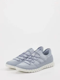 Ecco – Sneaker aus Textil in Pastellblau