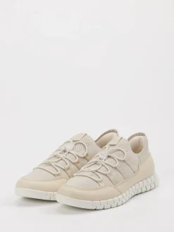 Ecco – Sneaker aus Textil in Beige