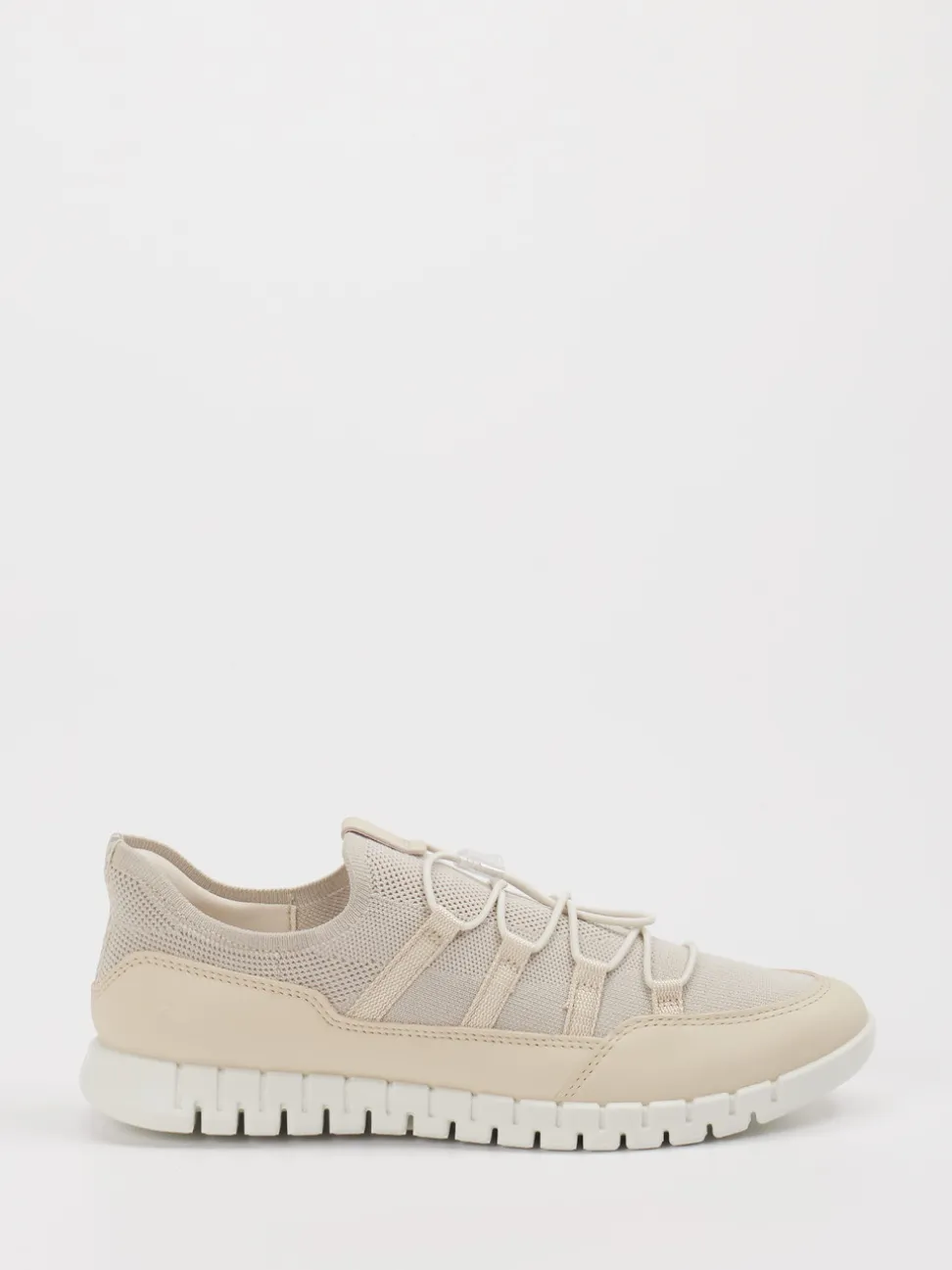 Ecco – Sneaker aus Textil in Beige