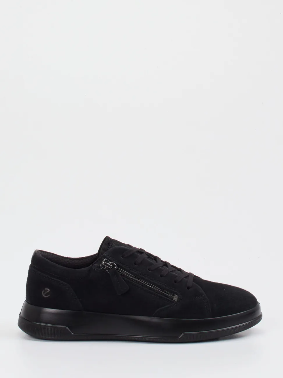 Ecco – Sneaker aus Veloursleder schwarz