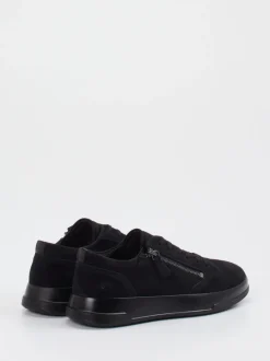 Ecco – Sneaker aus Veloursleder schwarz