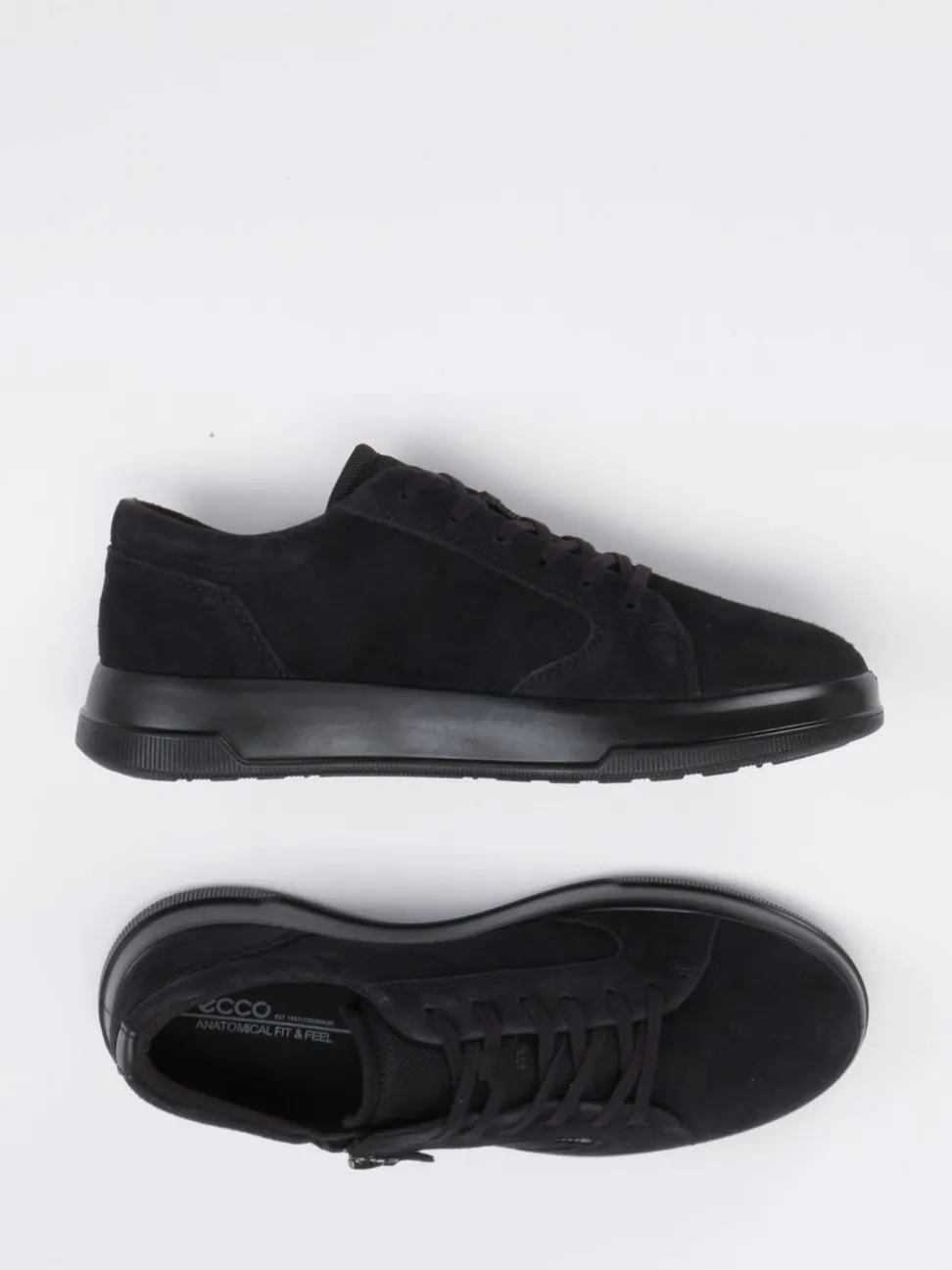 Ecco – Sneaker aus Veloursleder schwarz