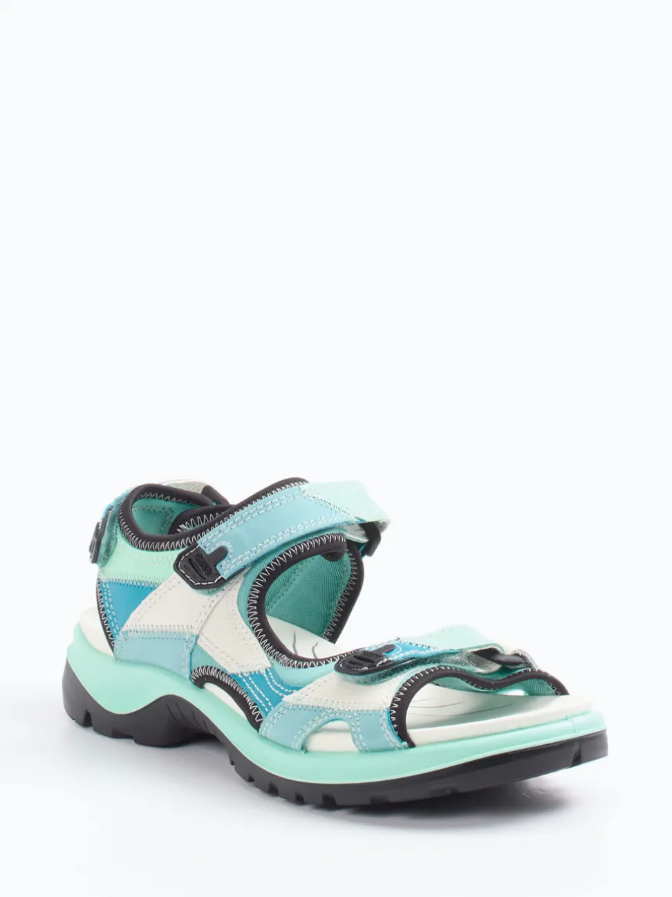 Ecco – Trekking-Sandalen aus Nubukleder mintgrün