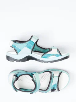 Ecco – Trekking-Sandalen aus Nubukleder mintgrün