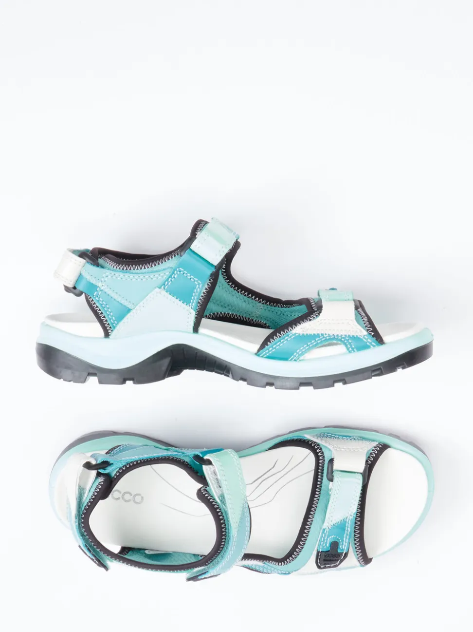 Ecco – Trekking-Sandalen aus Nubukleder mintgrün