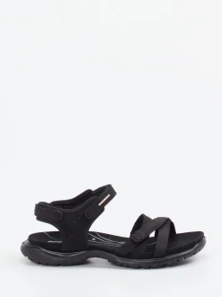 Ecco – Trekking-Sandalen aus Synthetik Schwarz