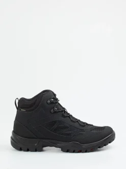 Ecco – Wanderschuh aus Synthetik und Mesh schwarz