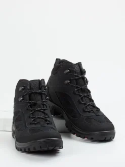 Ecco – Wanderschuh aus Synthetik und Mesh schwarz
